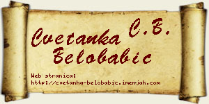 Cvetanka Belobabić vizit kartica
